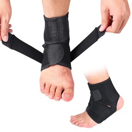 2 Pcs Ankle Support Brace, Adjustable Ankle Support Wrap, Ankle Joint Stabilizer for Men and Women