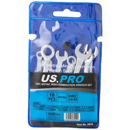 US PRO 2079 10pc Mini Metric Combination Spanner Set 4-11mm, Chrome