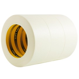 LLPT Painters Tape General Purpose Masking Tape 3 Pack 2 Inch x 55 Yards Each No Residue Clean Line for Painting Arts Crafts Labeling in School Office Home Beige White (PT5003W)