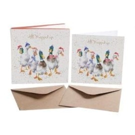 Wrendale Designs by Hannah Dale - All Wrapped Up - Christmas Card Box Set - Pack of 8