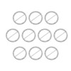 sourcing map Rhinestone Ribbon Buckle Sliders, 10Pcs Metal Silver Crystal