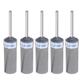 HARFINGTON 5pcs Abrasive Sandpaper Rolls 2000 Grit 2.35mm Shank Sanding Drums Sleeves Cylinder Grinding Head for Woodworking Glass Metal Polishing