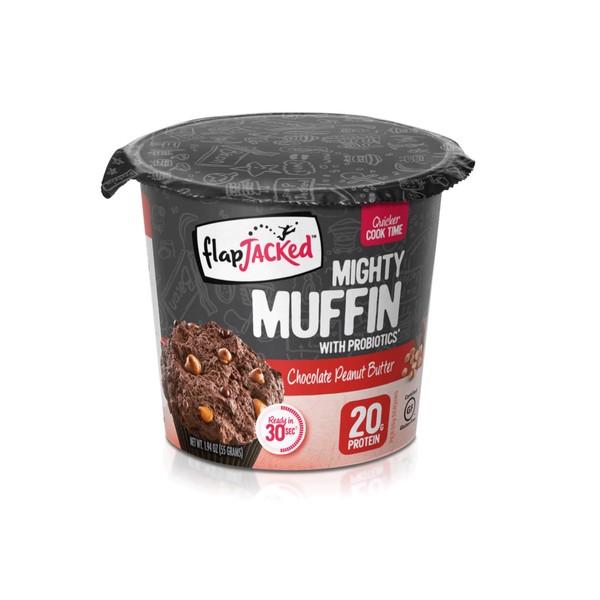 FlapJacked Mighty Muffins, Gluten-Free Chocolate Peanut Butter, 12 count