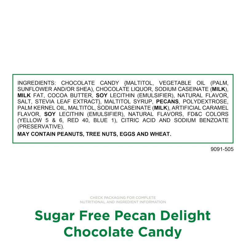 Russell Stover Sugar Free Pecan Delights with Stevia, 10 oz.