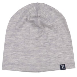 Polarn O. Pyret Merino Wool Long SHOREMAN HAT (9-12YRS) - 9-12 Years/Grey Melange