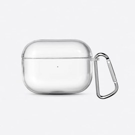 AirPods Pro 2 Case, Transparent for Air Pods Pro 2, Clear Case, Full Protective Cover, Carabiner, Anti-Lost, TPU Soft Case, Cute, Scratch-Resistant, Shockproof, Compatible with AirPodsPro 2nd