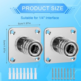 2pcs Pressure Washer Foam Cannon Holders, Stainless Steel Pressure Washer Snow Gun Holders for 1/4" Interface Foam Cannon Mount Holders Washer Tool Nozzle Tip Holders Pressure Washer Gun Accessories