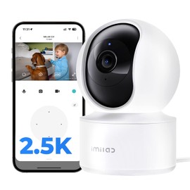 IMILAB C21 2.5K Indoor Security Camera, 360° View Indoor Camera for Home Security, Room Camera for Baby/Pet Monitor, Plug-in Dog Camera with Phone app, Night Vision, 2.4Ghz WiFi, Local/Cloud Storage
