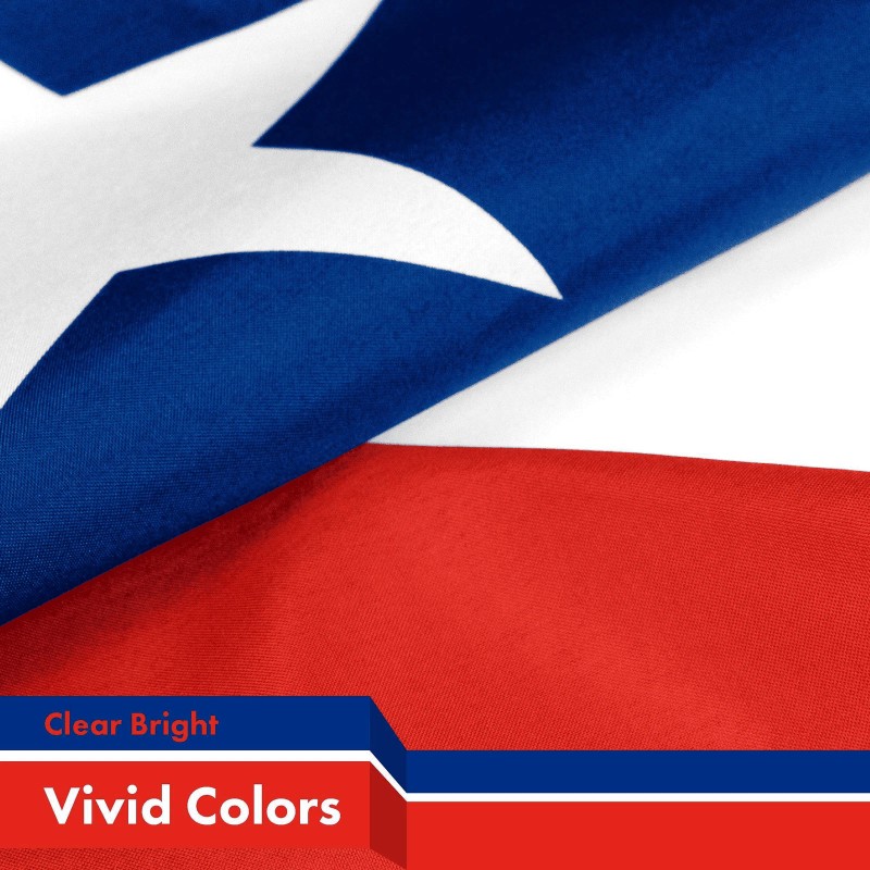 G128 Chile Chilean Flag 3x5 Ft 5Pack 150D Printed Polyester