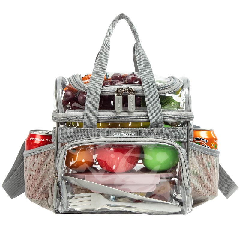 J.CARP Clear Lunch Tote Heavy Duty Stadium Bag Approved Durable