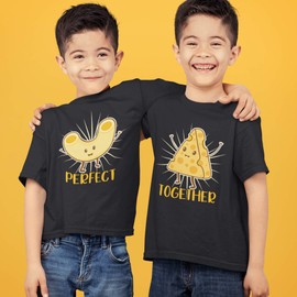 Mac and Cheese Baby Outfit Matching Twin Toddler T-Shirts 4T Red