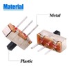 HUAZIZ 200 Pieces Mini Slide Switch Vertical Foil Switch 3