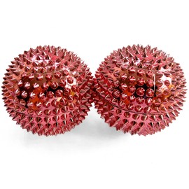 2 x DBT Skills Hedgehog Ball, Magnetic High Stress Acupressure Ball, for Stress Relief or Massage, Against Tension and for More Mobility and Concentration (Rose Gold)