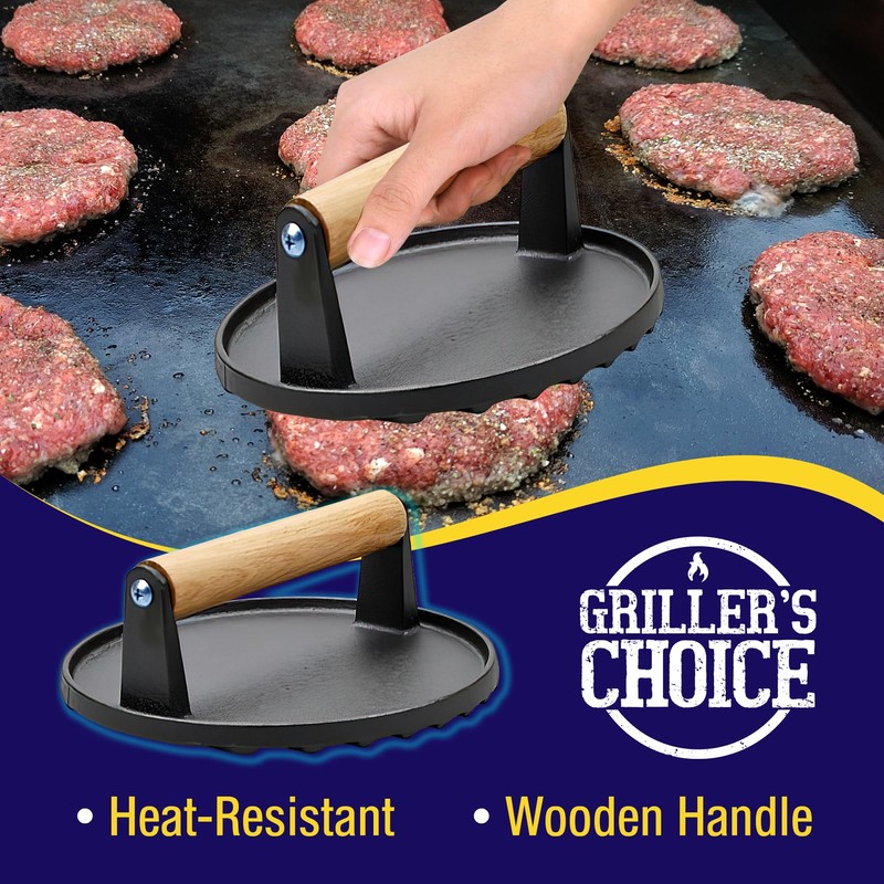 Grillers Choice Bacon Press and Grill Press 2 Piece Set