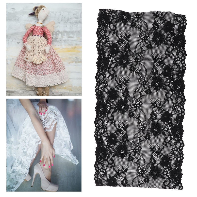 Lace Ribbon 24cm Wide 10 Yards Good Elasticity Safe Use