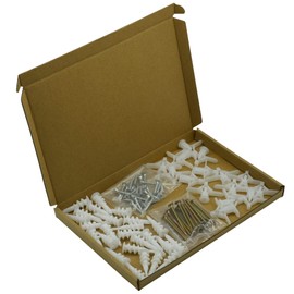 40 Sets of Drywall Anchors,Expansion Plugs and Screws for the Plasterboard Fixation