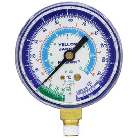 Yellow Jacket 49032 Gauge (Degrees C), 2-1/2", Blue Compound, bar and psi, R-22/134A/407C