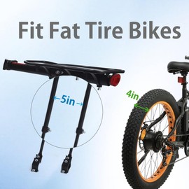 King Mills Fat Tire Bike Rack and Electric Bike Rack, Parrilla para Bicicletas Trasera, Ideas as Cargo Rack with Load Capacity (30KG Load Capacity)