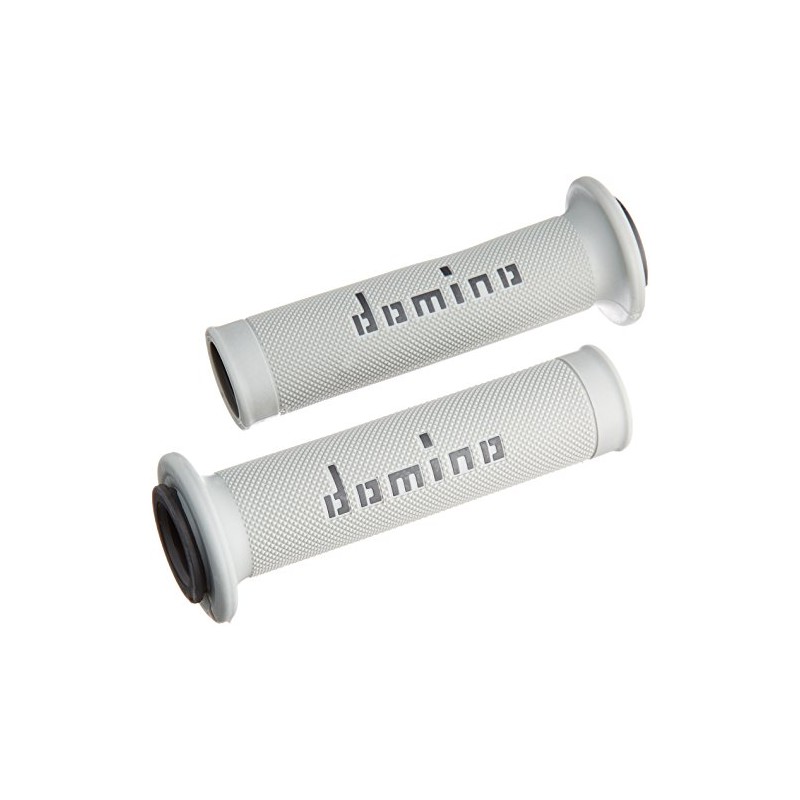 domino(ドミノ) ハンドルバーグリップ レースタイプ(TZグリップ) 126mm サーモプラスチックゴム グレーXブラック A01041C4052