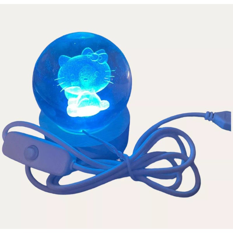 KH Lámparas De Escritorio Noche Led 3d Bola De Cristal