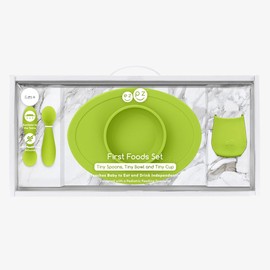 Set Primeros Alimentos Plato Autoadherible para Bebé SET MIS PRIMEROS ALIMENTOS EZPZ ENTRENADOR VERDE PARA BEBÉ