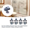 Shower Door Rollers,Set of 8 Shower Door Rollers/Runners/Wheels/Pulleys/Guides 25mm in
