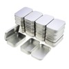 LJY 22 Pieces Rectangular Metal Empty Hinged Tins Containers Basic