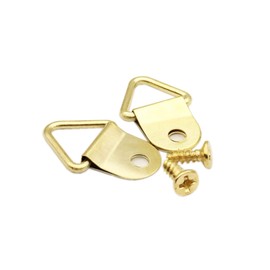 Triangle Ring Picture Hangers Picture Hanging Hooks with Screws(100 Pack)