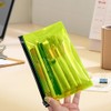 TotePrint 6 Pack Neon Zipper Cosmetic Bag,8.26"x5.5",Travel Small Storage Bag