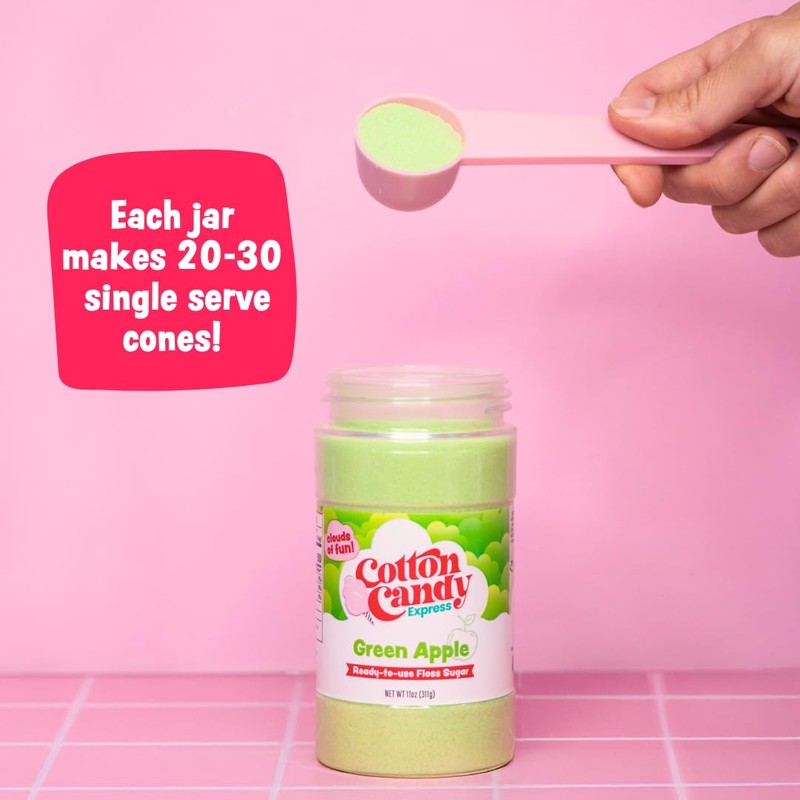 Cotton Candy Express Floss Sugar Variety Pack 5 - 11oz