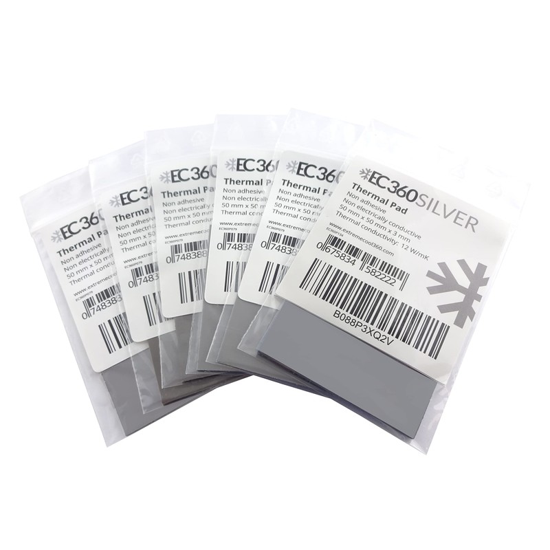 EC360® Silver 12W/mK Thermal Pad 50 x 50 x 2.5
