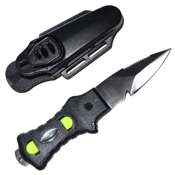 Scuba Choice Scuba Diving Compact Black Stainless Steel Point Tip BCD Knife