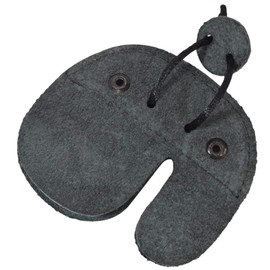 Hide & Drink, Rustic Leather Archery Finger Tab, Protect Guard for Recurve Bows, Fingers Protector, Shooting Practice Gear Sports & Outdoors Handmade :: Charcoal Black (Right Handed)