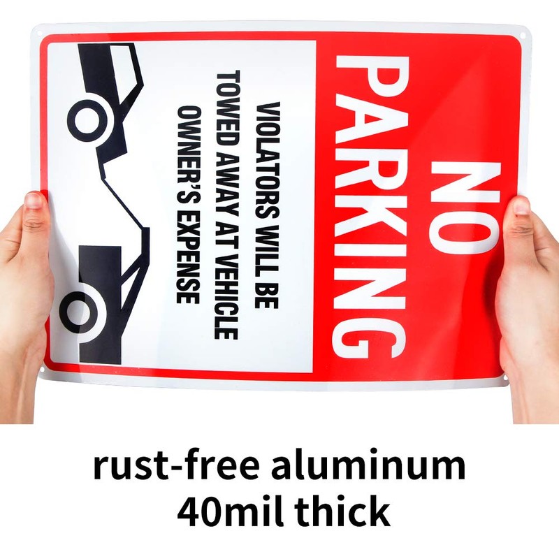 No Parking Sign Violators Will Be Towed Sign - 10"x