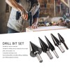 5Pcs Step Drill Bit Set Alloy Steel High Accuracy Multifunctional