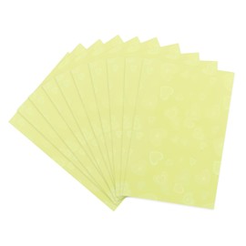 sourcing map 100 Pcs Photocard Sleeves, 3.5" x 1.5" Plastic Heart Card Protectors Laser Flashing Card Sleeves for Kpop, Photo Cards, Standard Sized Cards Cover, Yellow