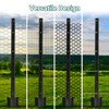 Toriexon Fence Posts 3Ft - 16Pack, Heavy Duty Metal Fence