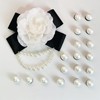 QTMY 20 PCS Pearls Flower Charms for Bogg Bag Accessories