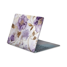 Skins4u Laptop Sticker, Notebook Skin Screen Protector, Silk Matt, Scratch-Resistant, Bubble-Free, Self-Clinging Vinyl Film, Removable Without Residue, 10 to 17 Inch Laptops (Purple Heart, 34.0 x 24.0