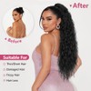 ALXNAN Claw Clip Ponytail,30 Inch Black Ponytail Extension for Women