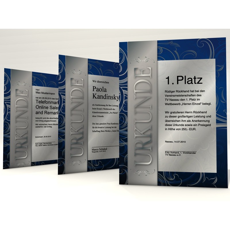 Certificate Paper "Silver" 50 Sheets | Classic | for Certificates