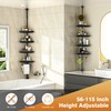 Epicano Corner Shower Caddy Tension Pole-56-115 INCH, 4-Tier Adjustable Shower