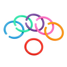 PATIKIL 1.6" OD 1.3" ID Loose Leaf Rings, 120 Pack Binder Ring Plastic O Rings for Book DIY Scrapbook Notebook, Assorted Colors