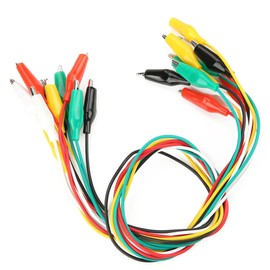 Crocodile Clip Cable, 10pcs 50cm Dual Ended Alligator Clips Test Lead Connecting Line Stamping Jumper Wires for Electrical Testing Circuit Connection Experiment
