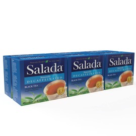 Salada Naturally Decaffeinated Black Tea Blended Strong Black Tea with 48 Tea Bags Per Box (Pack of 6) Contains Caffeine Brew Hot Flavored Rich in Antioxidants Original Blend