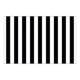 Fun Express - Black And White Striped Backdrop Banner - Party Decor - Wall Decor - Preprinted Backdrops - 3 Pieces
