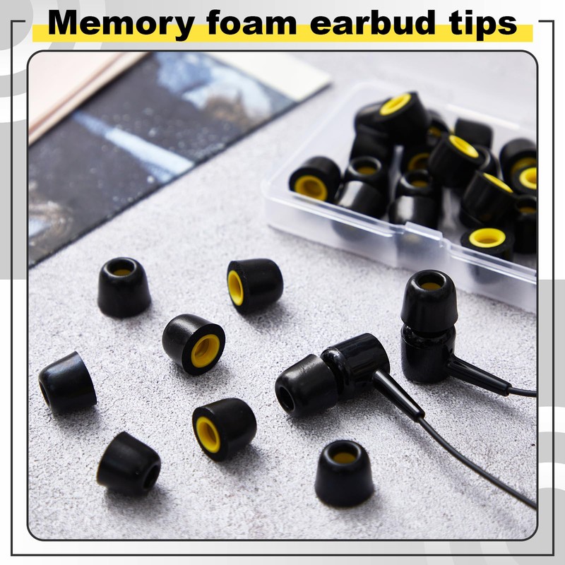TrelaCo 20 Pairs Memory Foam Ear Tips Replacement Earbud Tips
