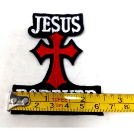 Unbranded Jesus Forever Cross Embroidered Iron-On Patch 3.25"x2.5" r Jackets Backpacks #5