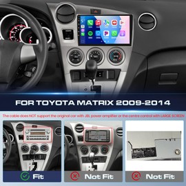 【Upgrade Cooling】Fecimodiv [2+64G] Car Radio for Toyota Matrix 2009 2010 2011 2012 2013 2014 with Wireless CarPlay Android Auto, 9" Touch Screen for Matrix Stereo with WiFi GPS Bluetooth Backup Camera