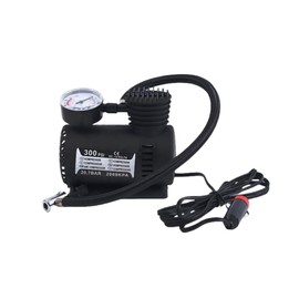 Portable Car Tire Inflator, Mini Size, Comes with The Car, with 3 Nozzle Adapters and Power Cord, Suitable for Car Tires, Motorcycles, Bicycles,Basketballs, Etc.